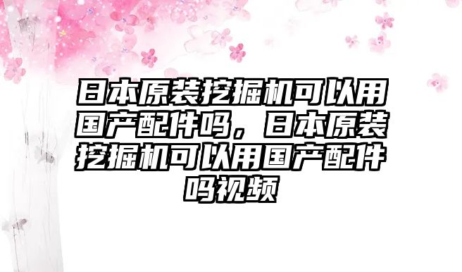 日本原裝挖掘機(jī)可以用國產(chǎn)配件嗎，日本原裝挖掘機(jī)可以用國產(chǎn)配件嗎視頻