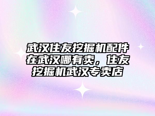 武漢住友挖掘機配件在武漢哪有賣，住友挖掘機武漢專賣店