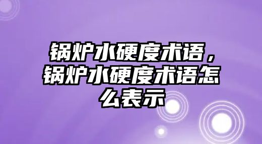 鍋爐水硬度術(shù)語，鍋爐水硬度術(shù)語怎么表示