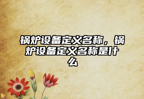 鍋爐設(shè)備定義名稱，鍋爐設(shè)備定義名稱是什么