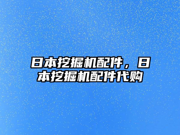 日本挖掘機配件，日本挖掘機配件代購