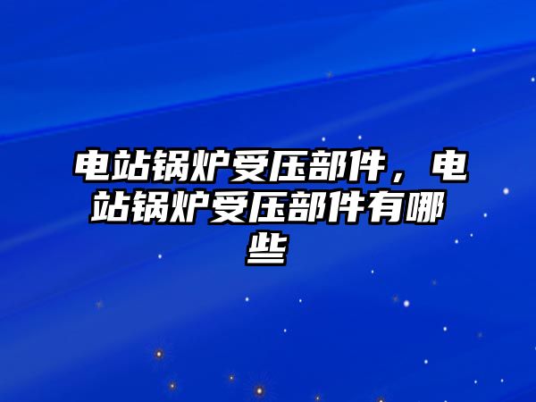 電站鍋爐受壓部件，電站鍋爐受壓部件有哪些