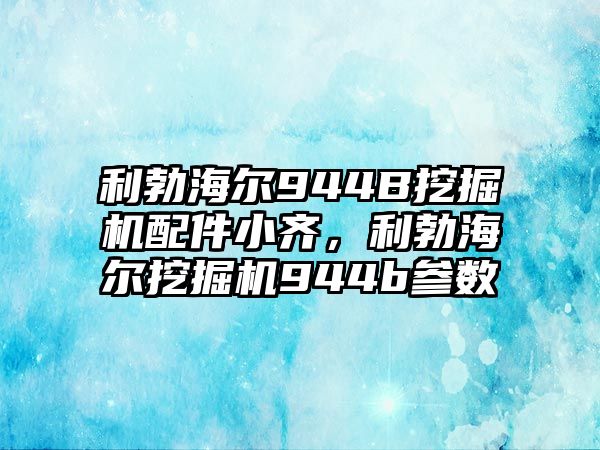 利勃海爾944B挖掘機配件小齊，利勃海爾挖掘機944b參數