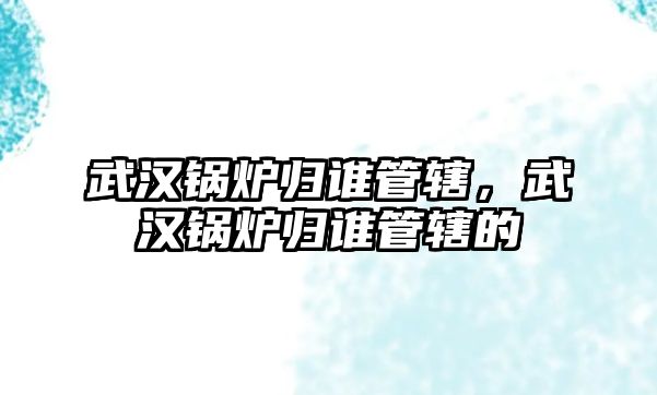 武漢鍋爐歸誰管轄，武漢鍋爐歸誰管轄的