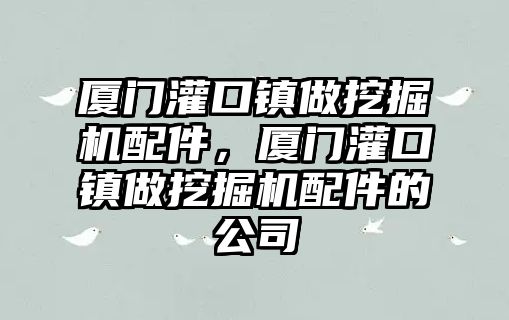 廈門灌口鎮做挖掘機配件，廈門灌口鎮做挖掘機配件的公司